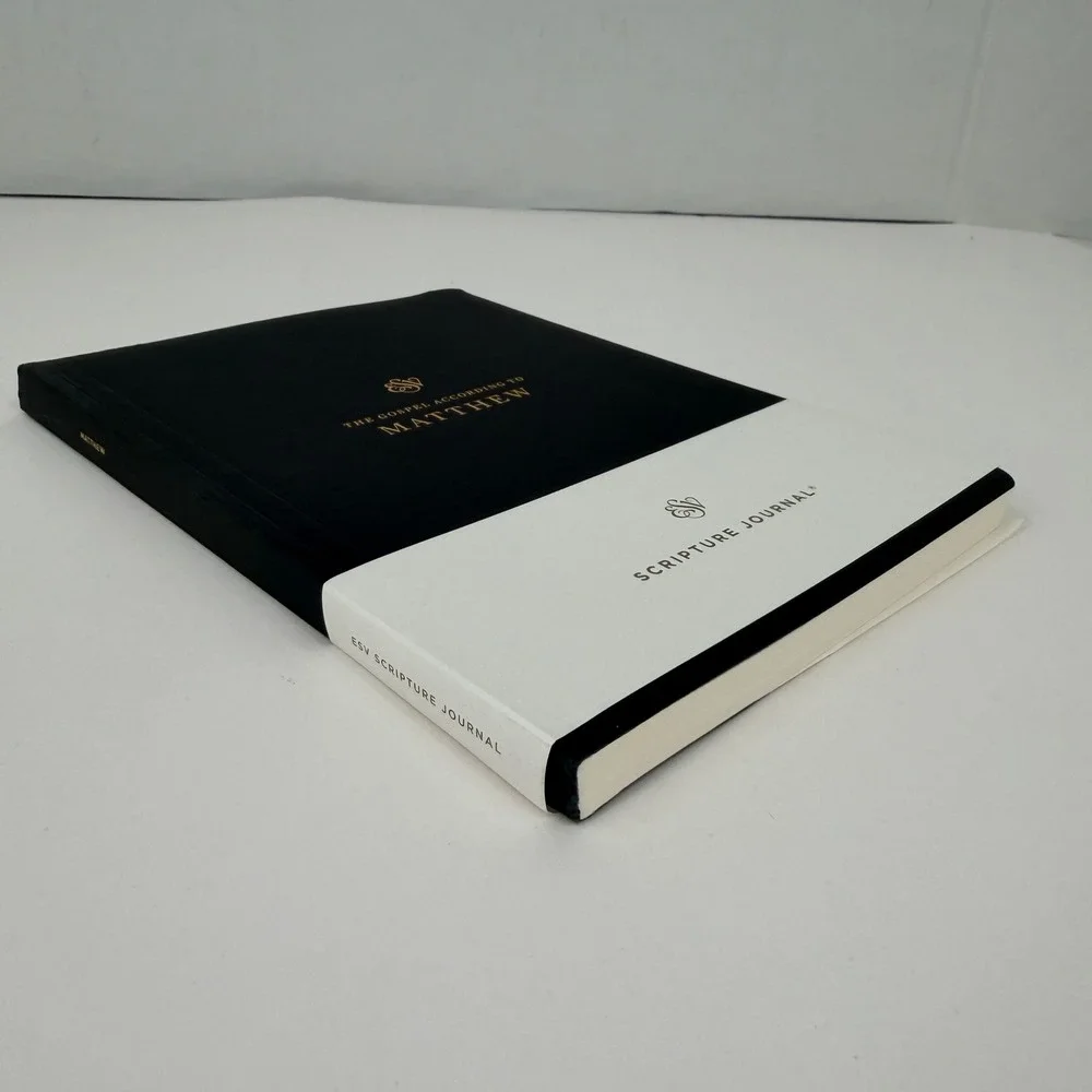 Crossway ESV Scripture Journal Gospel of Matthew Notebook Black Gold Foil Bible